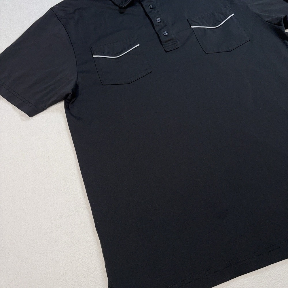 Travis‎ Mathew Double Pocket Golf Polo Men's L Black Pima Cotton Stretch *LOGO* - Picture 6 of 16